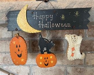 Happy Halloween hanging sign, 10" x 14",  was $8, NOW $6