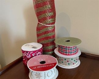 Christmas ribbons,  $10