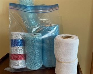 Light blue, white, ribbon decor,  was $8, NOW $6
