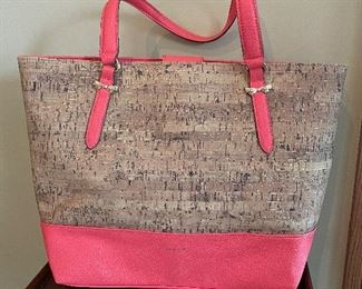 Anne Klein Cork and melon tote handbag,  $18
