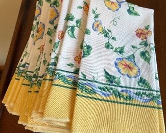 Set of 12 Spring floral napkins (matches previous tablecloths),  $8