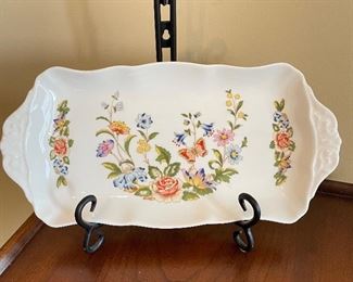 Floral & Butterfly serving dish, 13"W x 6"H,  was $8, NOW $5