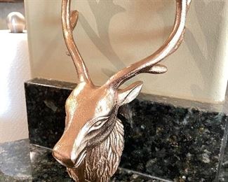 Gold deer wall mount, Approx 14"H,  $15