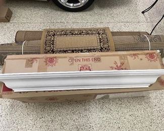 White wall mount shelf, 5"H x 48"W,  was $25, NOW $20