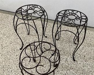Set of 3 plant stands, 17"H, 16"H, 11"H,  $20