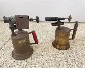 Pair of Vintage / Antique Gas Kerosene Blow Torches,  was $20, NOW $14