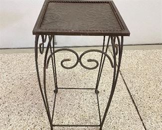 Metal Square plant stand, 10" x 10" x 20"H,  was $14, NOW $10