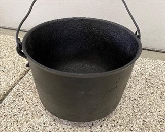 Vintage Black Iron pot w/ handle, 10"W x 8"H,  was $25, NOW $15
