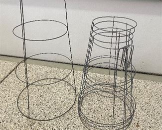 Large vegetable stake,  $4;  Set of 3 garden plant stakes,  $10(Sold)