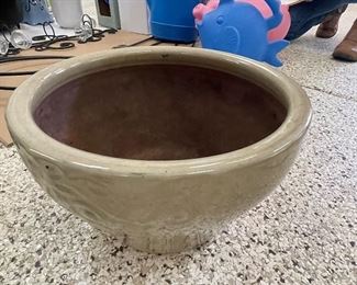 Tan garden pot, 10"W x 8"H,  $24