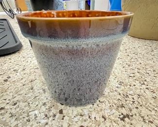 Small blue mixed garden pot, 5"D x 5"H,  was $9, NOW $6