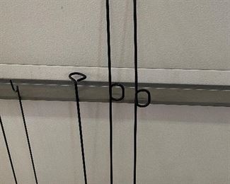 2 Large metal garden stakes,  $8,  1 medium metal garden stake, $4