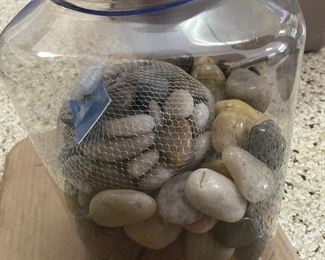 Jar of polished stones,  was $9, NOW $6