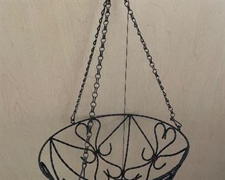Hanging metal basket, -2 available - ,  was $9 each, NOW $6 each