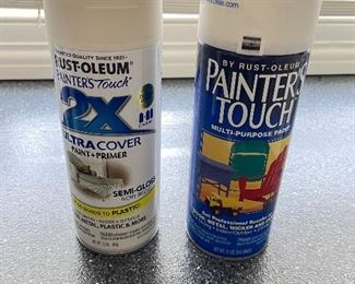 Rustoleum cream spray paint, Painters Touch spray paint,  was $3 each, NOW $2