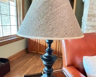 Bronzed polish lamp #2, 26"H,  $28
