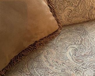 Additional closwup view of fabric on Ethan Allen Sofa