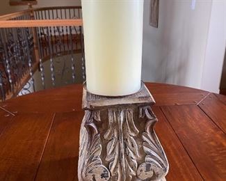 Candle holder and luminare candle, 7"W x 17"H,  was $15, NOW $10