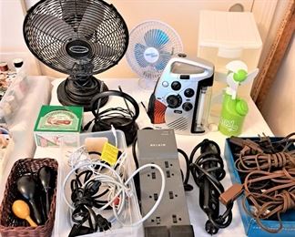 DARNERS, WIRES, FANS, EXTENSION CORDS, POWER STRIPS AND MORE
