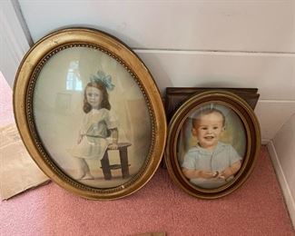 Oval Gold Frames w/ Vintage Photos $10/small $25/large