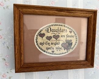 "Daughters are Forever" Framed Art $5