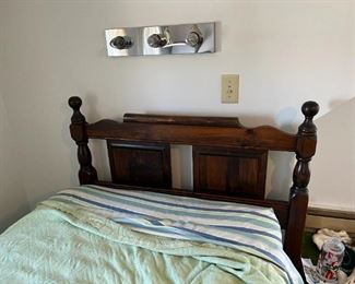 Twin Size Bedframe w/ Pine "Cannonball" Headboard $40 O.B.O.