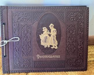 Vintage or Antique Tooled Leather Photo Album (no photos, unused) $20