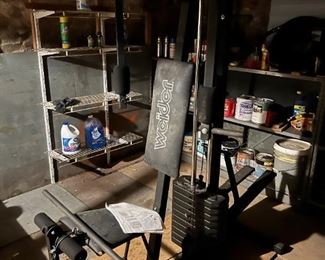 Weider Weight Workout Machine w/ Manual & Weights $50 (in basement)