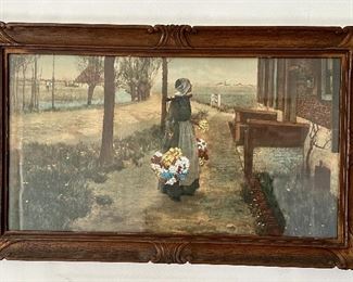 "Lady with Flowers" Print