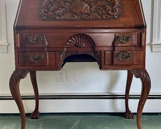 Drop Front Desk with Claw on Ball Feet