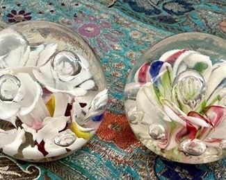 "Flowers & Bubbles" Paperweights
