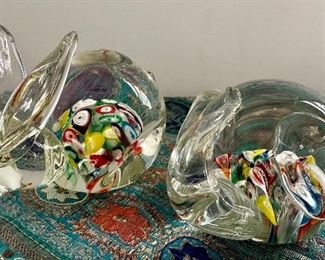 Vintage Rabbit (left) & Bunny (right) Paperweights