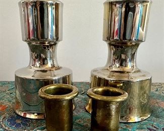 Jens Quistgaard MCM Dansk Brass Candle Holders