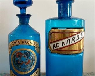 (2) Antique Medicine Bottles, Haiti