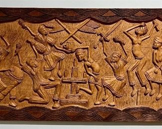 Carved Haitian Plaque