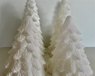 Lighted Glitter Xmas Trees