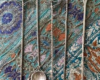 (5) Sterling Silver Coin Ice Tea Spoons