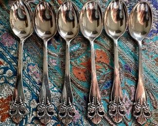(6) Sterling Silver Lily of the Valley Spoons