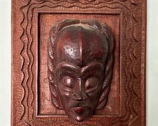 Carved Haitian Plaque