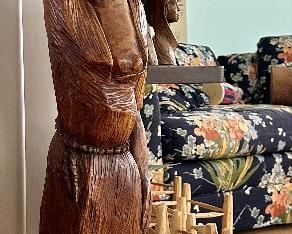 Carved Haitian Statue