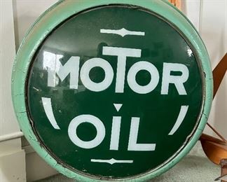 Vintage "Motor Oil" Glass Globe