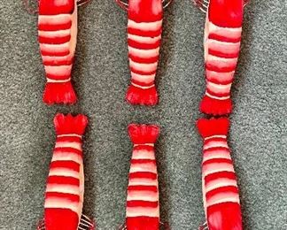 (6) Dansk Lobster Napkin Rings
