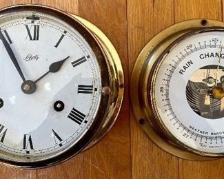 Liberty Clock (left) & Rain Guage (right)