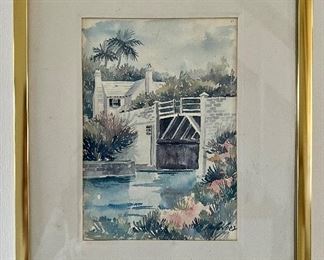 Framed Watercolor, Signed Forbes