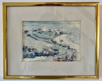 Framed Watercolor, Signed Forbes