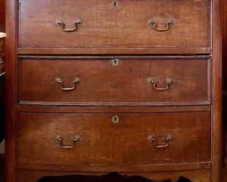 Three Drawer Marble Top Dresser