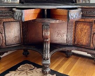 Two Drawers and Carved Base