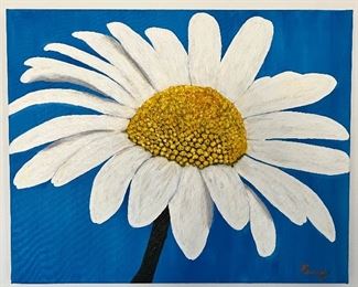 "Daisy" Oil on Canvas, Signed