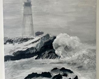 "Lighthouse" Oil on Canvas