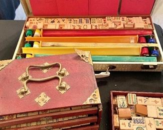 Vintage and Bakelite Mah-Jongg sets 